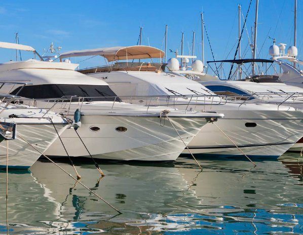 Yacht bow detail